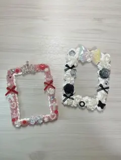 硬質トレカケース2点セット B8 縦入れ ホイップデコ レッド 黒 白 在庫処分