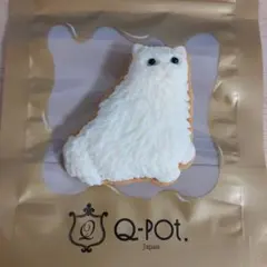 【新品/未使用】Q-pot. ペルシャ猫　アイシングクッキー　ブローチ　美品