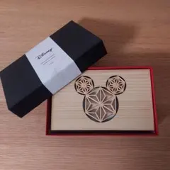 大幅値下★美品未使用★ミッキー小物入れ　組子細工（数量限定品）定価24,800円