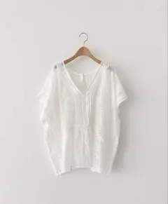 Samansa Mos2 2WAYレースベスト オフホワイト