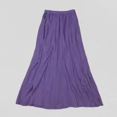 LOWRYS FARM♡リネン混ロングフレアスカート　ウエストゴム　インナー　F