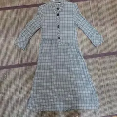 ZARAチェック柄 ロングシャツワンピース