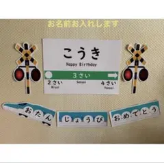 お誕生日　新幹線のお祝いセット
