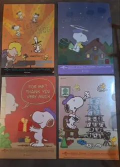 非売品　★スヌーピー クリアファイル 4枚セット ★ユニバーサルスタジオジャパン