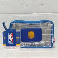 【未使用】seepo NBA コラボ シートケース付きポーチ ウォリアーズ