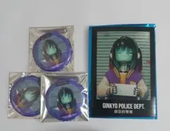 ミルキーサブウェイ マキナ マンガ展 蓄光缶バッジ マグショットブロマイド