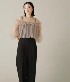 タグ付き　KBF サロペット　チュール　お呼ばれ 　オケージョン　結婚式　パンツ タグ付き KBF サロペット チュール お呼ばれ オケージョン 結婚式