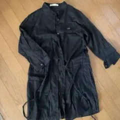 美品　クロコダイル　透け感あり　シアーシャツ　Mサイズ　ブラック