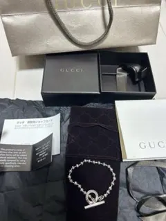 【美品】グッチ　GUCCI ボールチェーン　シルバーブレスレット