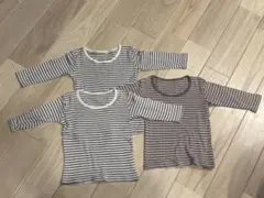 長袖ストライプTシャツ3枚セット95cm 100cm