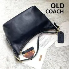 極美品 vintage coach old 黒 demi hobo ブラック