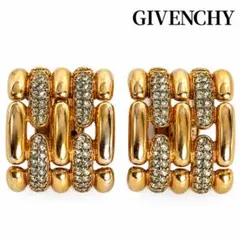 GIVENCHY ジバンシー イヤリング ラインストーン ゴールド 大ぶり