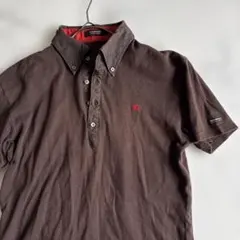 ✨大人気✨ バーバリーブラックレーベル ブラウン　半袖ポロシャツM
