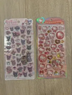 うるちゅるポップシール　マイメロ&クロミ　ベビーキティ　2枚セット