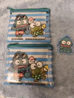 スシロー☓はぴだんぶいコラボ ハンギョドン　けろけろけろっぴ　 ポーチ2個おまけ