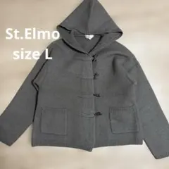 St.Elmo セントエルモ ダッフルニット カーディガン ブラウン ウールL