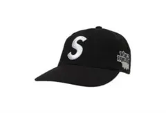 Supreme S刺繍キャップ 黒