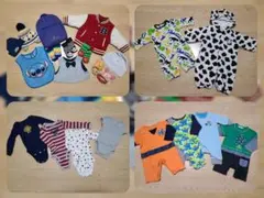 ベビー 男の子 ロンパース 50cm 60cm 70cm 冬物 まとめ売り