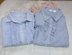 ミセスにおすすめ　体型カバーブラウス・シャツカットソー　５着まとめて