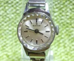 【稼動品】EDOX　レディース腕時計　手巻き　シルバーカラー　カットガラスのサムネイル