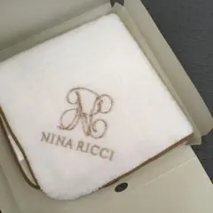 NINA RICCI タオルハンカチ ホワイト ブラウンのサムネイル
