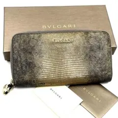 【極美品】ブルガリBVLGARI セルペンティ リザード長財布 ラウンドジップのサムネイル