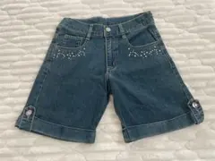 デニムハーフパンツ 160