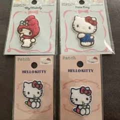ワッペン　3種4枚セット　ハローキティ　マイメロディ