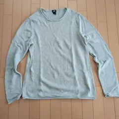 H&M クルーネックニット ライトグレー Lサイズ