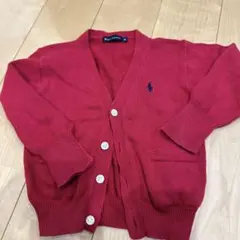 Ralph Lauren 赤 カーディガン　コットン