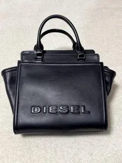 希少 DIESEL ディーゼル ハンドバッグ オールレザー ブラック y2k 希少ディーゼルハンドバッグオールレザーブラックy2k