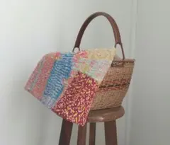 <1130>handmade ラリーキルト カンタキルト 大 カバー マット