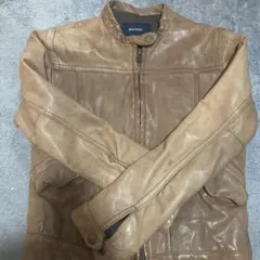 MACPHEE ベージュ レザージャケット 38
