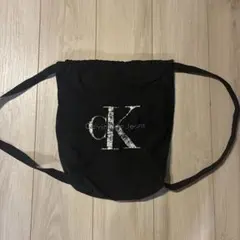 Calvin Klein Jeans ブラックリュック　黒　ナップサック　y2k