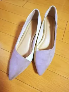 グレージュ色パンプス　Lサイズ24㎝