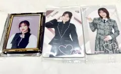 櫻坂46 松田里奈 グッズ3点セット 櫻坂カフェ額縁マグネット、Nカード2枚