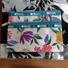 LeSportsac 花柄ポーチ 2ポケット