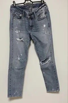 アメリカンイーグル クロップドパンツ ダメージデニムのサムネイル