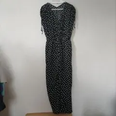 ドット　サロペット　ラップパンツ