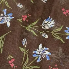 洋服生地★国内某メーカー(A)余り生地★花柄ブラウン