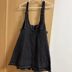 ニコアンド 2WAY OVER CAMISOLE ブラックデニム［週末限定価格］