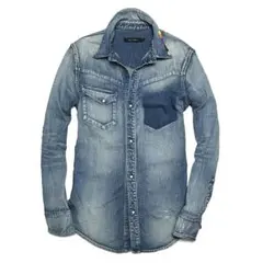 定価5.8万 1piu1uguale3 SWEAT DENIMウエスタンシャツⅤ - メルカリ