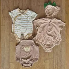 ベビーロンパース 3枚セット 60-70サイズ