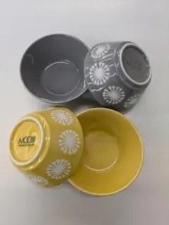 【美濃焼】MOCOパックボウルS　グレー2個イエロー２個　4個セット