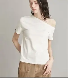 ワンショルダー アシンメトリー Tシャツ ホワイトのサムネイル