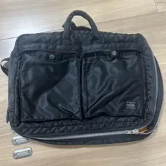 美品】PORTERタンカー3way黒二層式 廃盤リュック ショルダー ビジネス