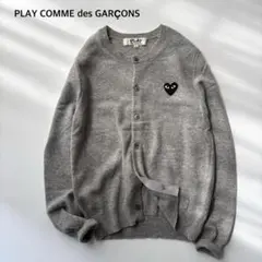 PLAY COMME des GARÇONS カーディガン ハート刺繍 グレーSのサムネイル