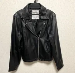 【ジャンク品】アズノウアズピンキー フェイクレザー ライダースジャケット