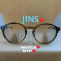 JINS！POLOLET ラウンド型メガネ度無し ブラウン男女兼用新品