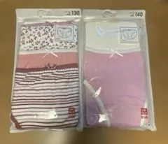 【未使用】UNIQLO GIRLSショーツ 4枚130×3 140×1